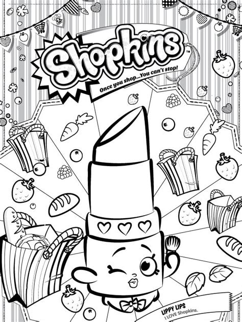 Shopkins coloring pages for toddlers. Kids-n-fun.com | Coloring page Shopkins lippy lips