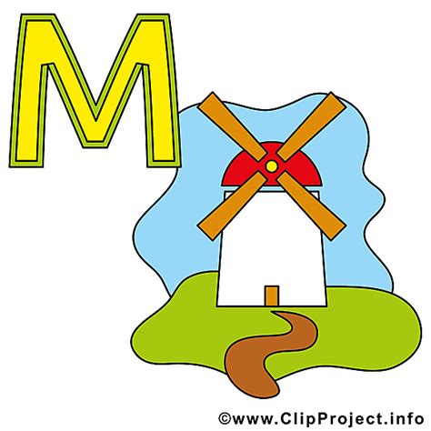 Letter m photos for download. M mühle dessins - Alphabet allemand clipart - Abc allemand ...