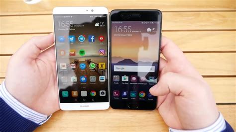 The bigger the screen size is, the better the user experience. Huawei P10 Plus vs. Mate 9 - YouTube