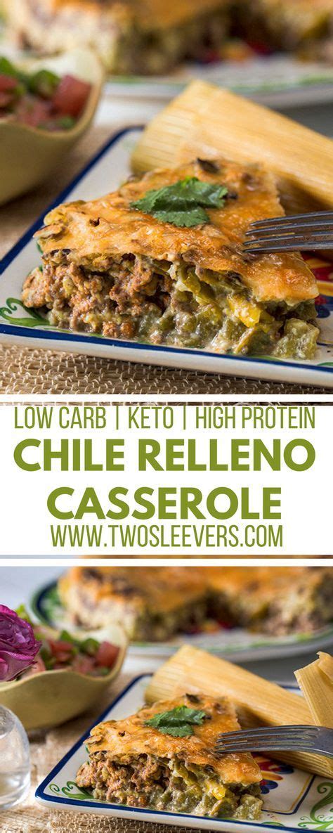 It may sound fancy, but all it is just green chilis stuffed with cheese baked in egg batter and sprinkled with more cheese and cilantro. Chile Relleno Casserole | Taco Casserole | Keto Mexican ...