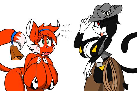 And you have to think of it like an indian cow. cat-cow gals by Dark-Kisame on Newgrounds