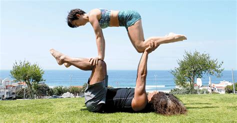 During a couple's yoga flow, you connect physically (sometimes literally holding each other up), stay focused on the moment, and encourage each other's growth. Acro Yoga | Couples yoga poses, Two people yoga poses, Partner yoga poses