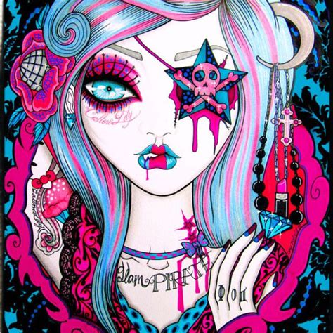 A lot of pop art uses simple lines to imply surprise or shock, sadness, or anger and i've just followed that formula. Glamorous | Art, Rockabilly art, Horror art