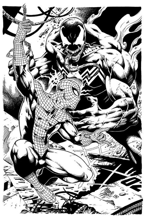 Children who colorize such spiderman character with black tend to have deep and cool characteristic. Spiderman vs Venom Ink by MARCIOABREU7 on deviantART ...