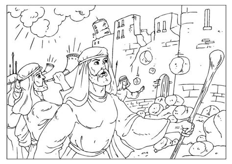 Joshua and the wall of jericho coloring pages. Coloriage Jéricho - Coloriages Gratuits à Imprimer ...