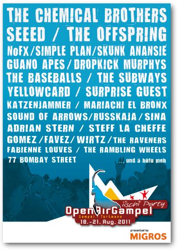 Die toten hosen am open air gampel 2017! OpenAir Gampel präsentiert Lineup 2011