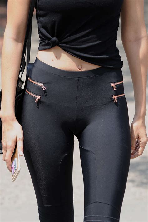 Buy clothing, especially when choosing workout clothing, that has built in lining at wear a long shirt or sweater over the leggings. Gigi Hadid in Tights -11 | GotCeleb