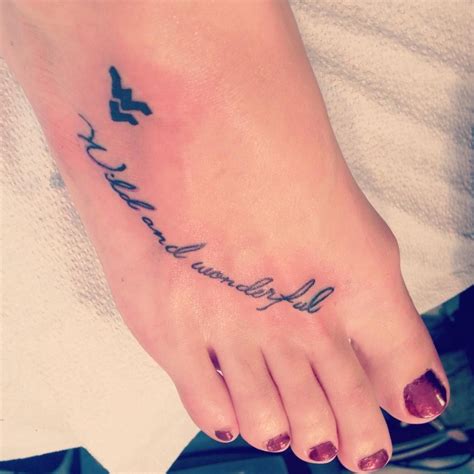 West virginia tattoos that you can filter by style, body part and size, and order by date or score. Love the placement of this tattoo ! | Foot tattoos, West ...