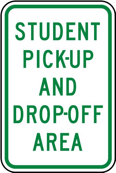 150 фраз в 41 тематике. Student Pick-Up and Drop-Off Area Sign T5642 - by ...