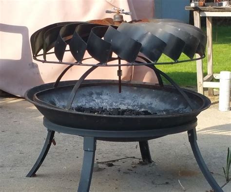 Yaheetech fire pit, 22in fire pit outdoor wood burning firepit bbq grill steel fire bowl with a fire pit can make your backyard or patio an even more inviting place to spend time. Rotating Turbine Fire Pit Cover : 3 Steps (with Pictures ...