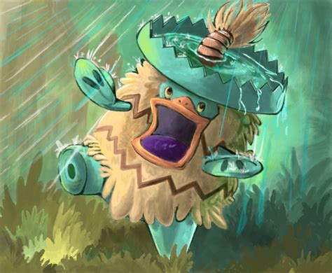 Ludicolo is the pokemon whish has two types (water and grass) from the 3 generation. #272 Ludicolo(_Sazon_) - Desenho de newpokedex - Gartic