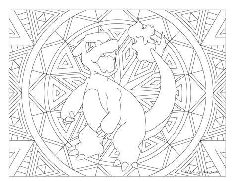 Coloring pages of pokemon characters pokemon.com coloring pages pokemon snivy coloring pages pokemon friends coloring pages google black and white coloring pages pokemon word coloring pages pokemon mudkip. #005 Charmeleon Pokemon Coloring Page · Windingpathsart.com