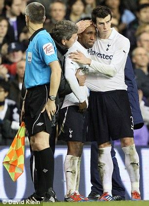 'i am really pleased to be able to lead this campaign. Tottenham's Jermain Defoe cries as Bolton's Fabrice Muamba ...