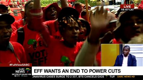 As atdf, we are asking even the eff to support us so we can reduce on friday morning, several trucks blocked katherine street ahead of the march to eskom's head office at megawatt park. Highlights of the EFF Eskom march: Samkele Maseko - YouTube