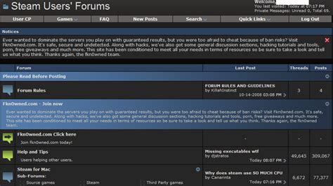 Steam Forums Apparently Hacked