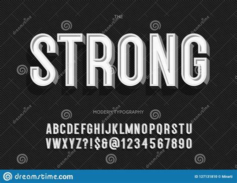 Looking for modern strong fonts? Vector Strong Font Modern Typography Sans Serif Style ...