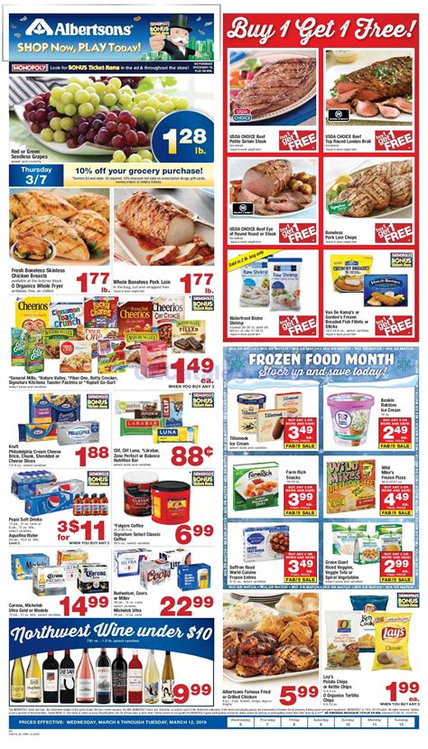 Register to find over $300 in weekly savings and earn fuel rewards. Albertsons Weekly Ad 03/25/20 - 03/31/20 Sneak Peek Preview