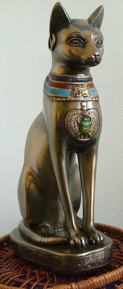 Phoenician predecessor to the greek aphrodite, mythology. Egyptian Cat Goddess Bast Bastet Statue Colored Necklace ...