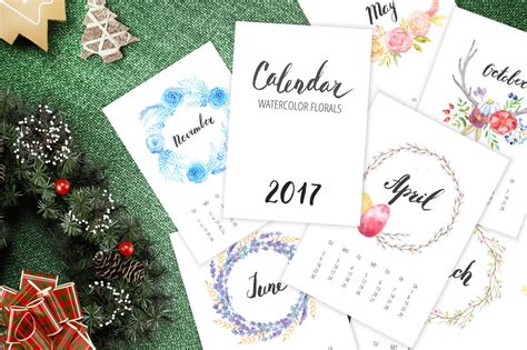 Through this post we're providing islamic calendars which are downloadable & printable. Watercolor Calendar 2017 Template By Larysa Zabrotskaya ...