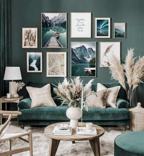 Stunning Scandinavian nature inspired gallery wall landscape posters ...