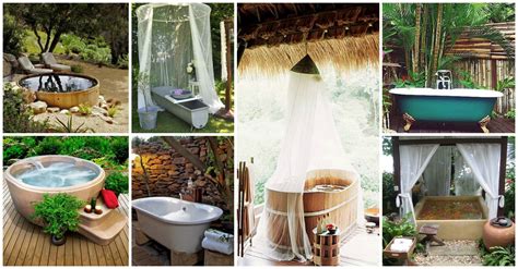 Simple elegant and luxuriant outdoor showers & outdoor bathtubs exuding supreme tranquility and serendipity into your busy life. 15 Fantastic Inspirations That Take the Bathroom Outdoors