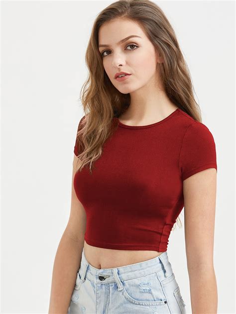 I made a pretty big crop top purchase on shein recently! Slim Fit Crop Top -SheIn(Sheinside)