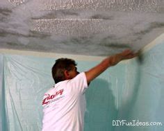 Although you can do this yourself, especially if the materials are free then spray a small section (about 10 square feet) of ceiling with warm water, let that sit for about 20 minutes, and scrape off what comes loose. DIY Removing popcorn ceiling -- white vinegar, a spray ...