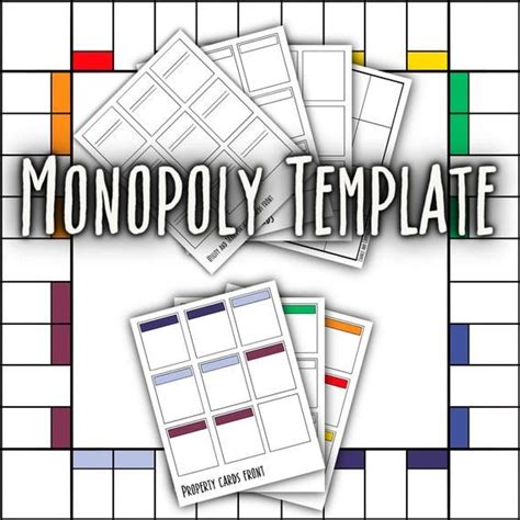 Make your own monopoly game: Blank Monopoly Template | Etsy | Monopoly cards, Make your ...