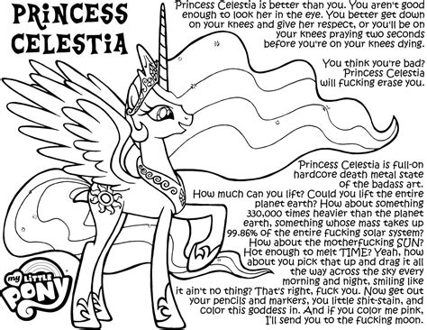 Find the best my little pony coloring pages for kids and adults and enjoy coloring it. Princess Celestia Coloring Page - Coloring Home
