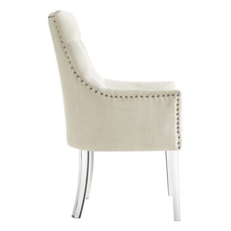 It could be for many reasons. Judy Button Tufted Armed Dining Chair Set of 2 | Linen ...