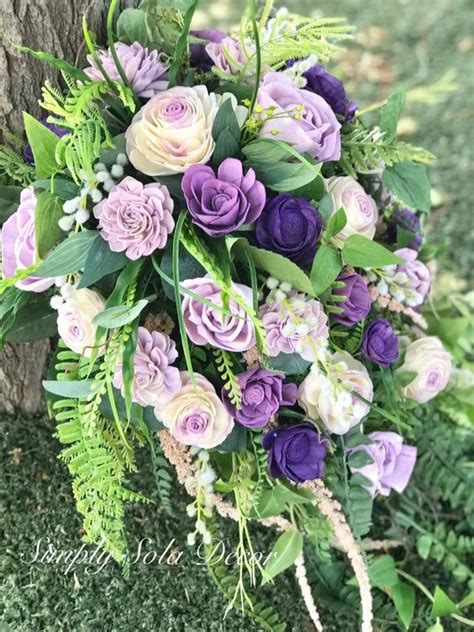 These flowers are commonly crafted from the inner bark of balsa tree wood. Large Custom Sola Wood Cascade Bridal Bouquet | Cascading ...