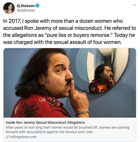 Ronald jeremy hyatt (born march 12, 1953), usually called ron jeremy, is an american pornographic actor. Ron Jeremy's Charges Aren't Shocking, but Heres 5 Creepy ...