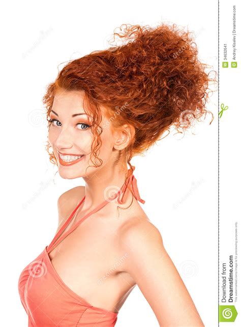 Check it out to see how i go from a frizzy bouffant to soft, voluminous curls! Bright girl stock image. Image of model, isolated, health ...