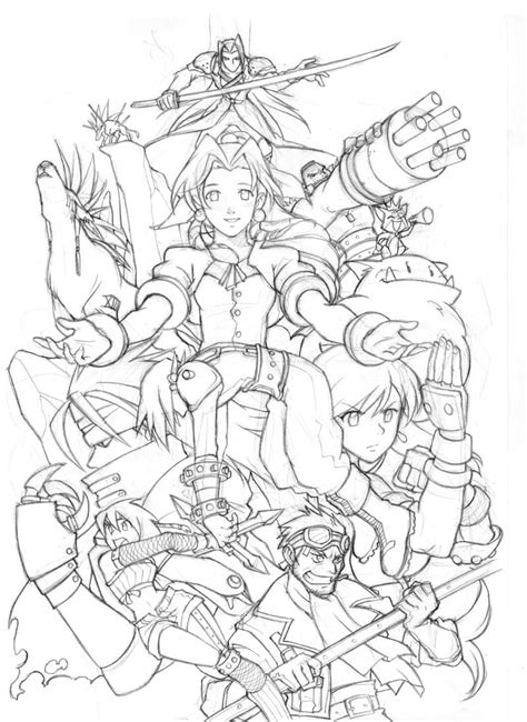 Showing 12 coloring pages related to final fantasy cloud. Pin by Yumiura Heiress on Final Fantasy 7 | Final fantasy ...