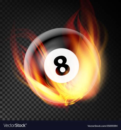 The brand miniclip's 8 ball pool game is a pocket billiard game which is very popular and simple to play with opponent. Billiard ball in fire realistic burning Royalty Free Vector