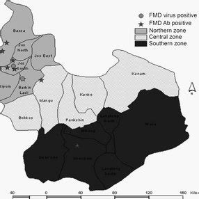 The border changed several times in subsequent years. Map of Plateau state, Nigeria showing the 17 local ...