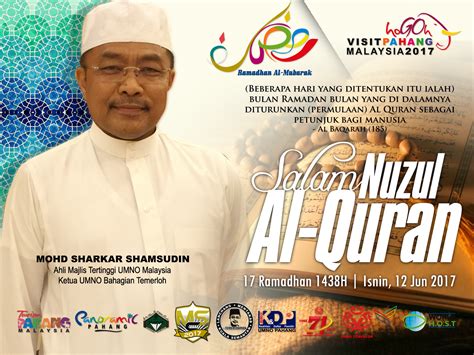 Pada yang bercuti selamat bercuti dan pada yang berkerja selamat berkerja . Mohd Sharkar's The Official Blog: Selamat Salam Nuzul Al-Quran