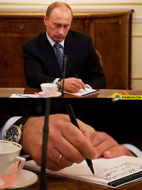 Неизвестен — wide putin walking meme (medieval style cover, bardcore) 01:34. Putin taking notes fail | StareCat.com