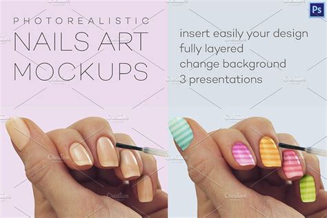 Download the application and let your manicure always be beautiful and variable. Photorealistic Nails Art Mockups | Nail art, Nails ...