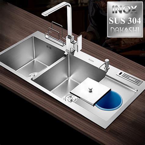 Kích thước lòng chậu sâu, sản phẩm thân thiện với môi trường. Bồn rửa chén bát inox SUS304 Dakoshi R105 | Viglaceravn.com