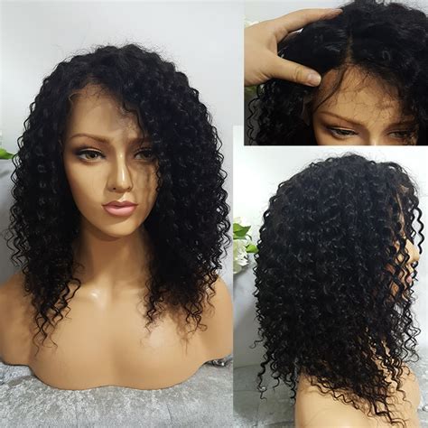 Alicrown Full Lace Human Hair Curly Wigs With Baby Hair ...