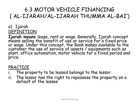 Aitab is an islamic automotive financing plan giving peace of mind to our muslim toyota owners. PPT - CHAPTER 6: Application of funds Financing Facilities ...