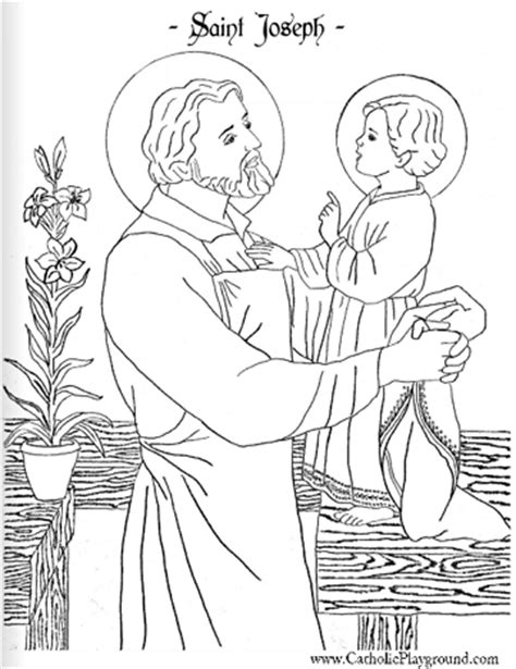 Joseph overseer of pharaoh's granaries. Saint Joseph coloring page: March 19th - Catholic Playground