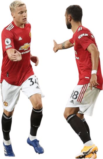 Speler manchester united / oranje. Donny van de Beek & Bruno Fernandes football render ...