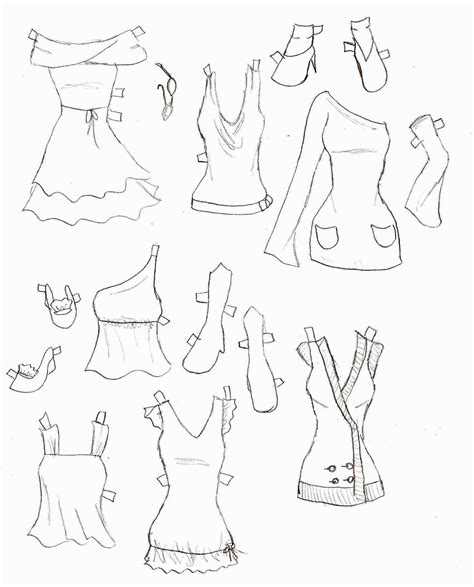 This board is just for drawing clothes. Miss Missy Paper Dolls: Lucy Clothes 9