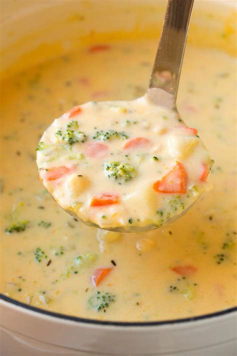 This broccoli cheese soup is creamy, super cheesy, quick and easy. Cheddar Broccoli Potato Soup - Cooking Classy | Best ...