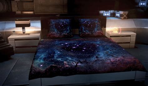 2 electrical outlets or an outlet and a light fixture. Mass Effect Space Bed Sheets. | Guest bedroom remodel ...