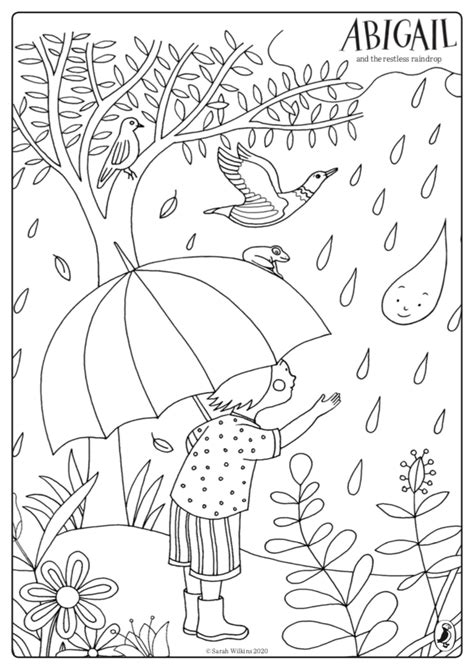 It's great for sunday school or children's church. Abigail and the Restless Raindrop colouring page - Penguin ...