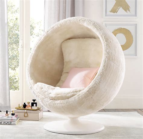 You can relax in your room without having to sit on the bed or on the floor. Orbit Luxe Faux Fur Chair in 2020 | Kids recliner chair ...