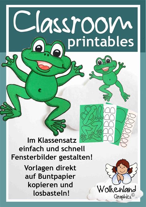 Dass die kinder viel freude am basteln der quadramas hatten kostenlose und niedliche vorlagen für alle. Frosch mit Seerose basteln Wasser Bastelvorlage Teich ...